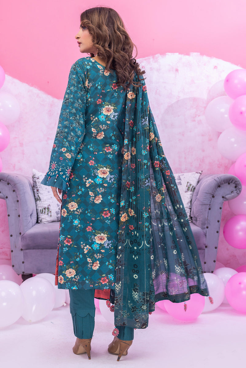 Fiona Pret Chikankari Lawn 3 Piece Suit Begonia