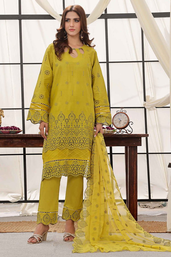 3 Piece Stitched - Fasna-e-Ishq Chikankari Suit ZA-FS-2425