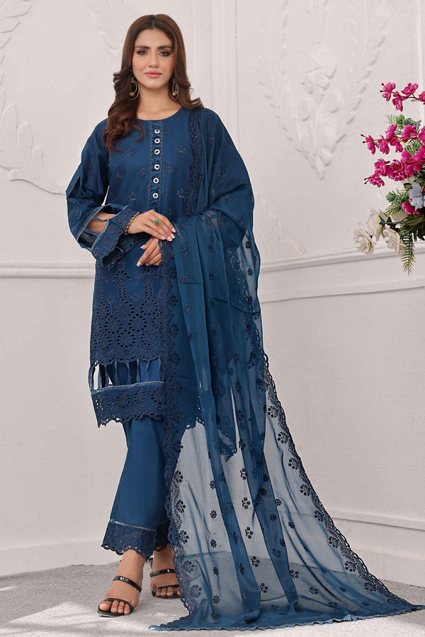 3 Piece Stitched - Fasna-e-Ishq Chikankari Suit ZA-FS-2420