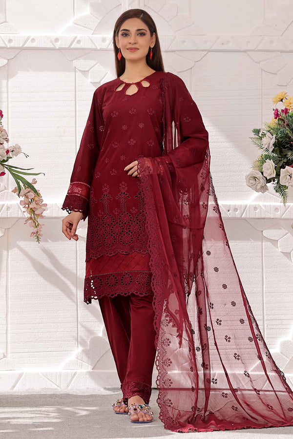 3 Piece Stitched - Fasna-e-Ishq Chikankari Suit ZA-FS-2422