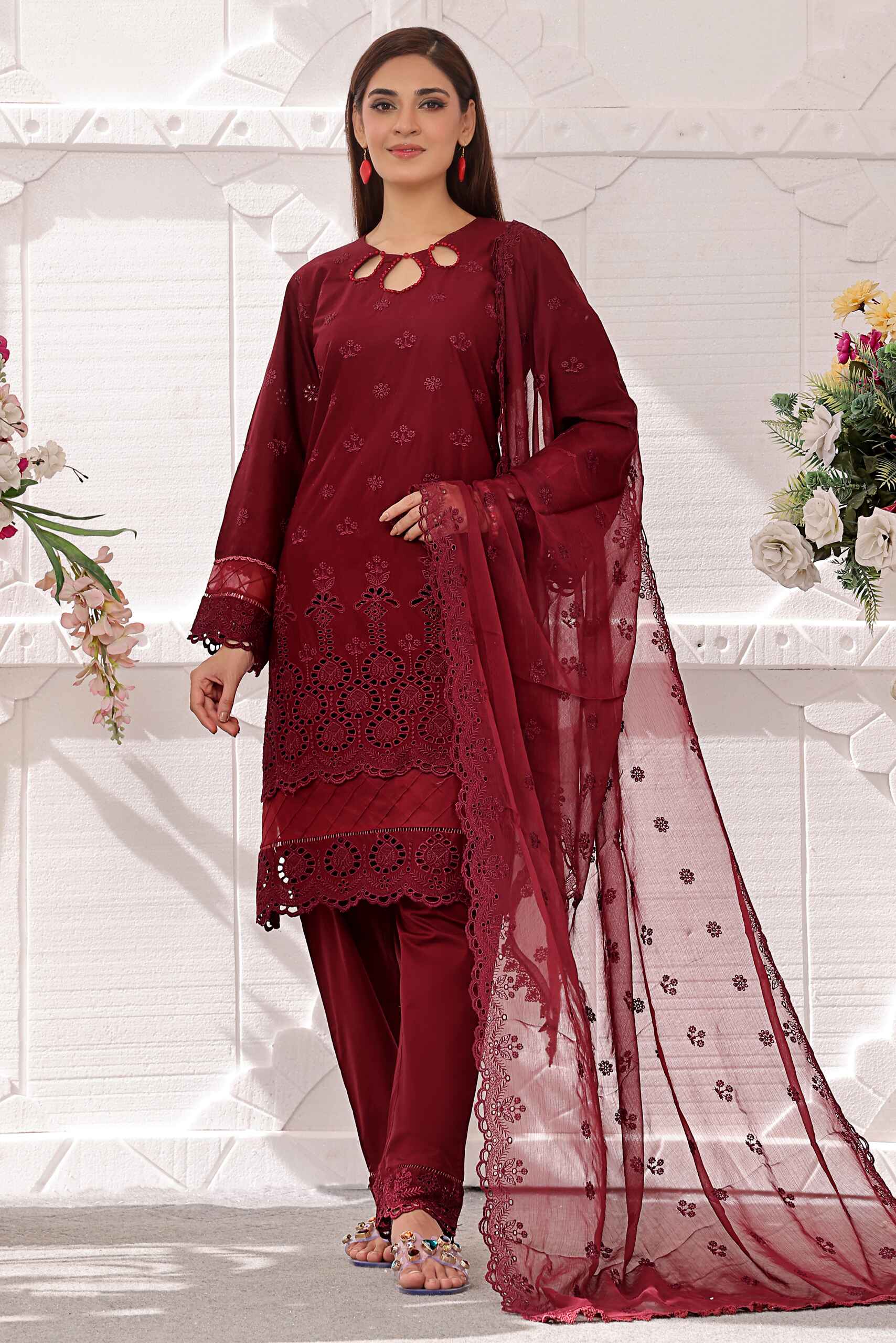 3 Piece Stitched - Fasna-e-Ishq Chikankari Suit ZA-FS-2422