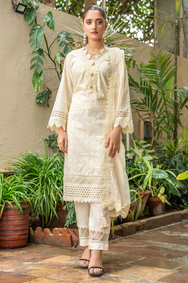 3 Piece Unstitched - Signature Minakari Lawn Suit - SM-109