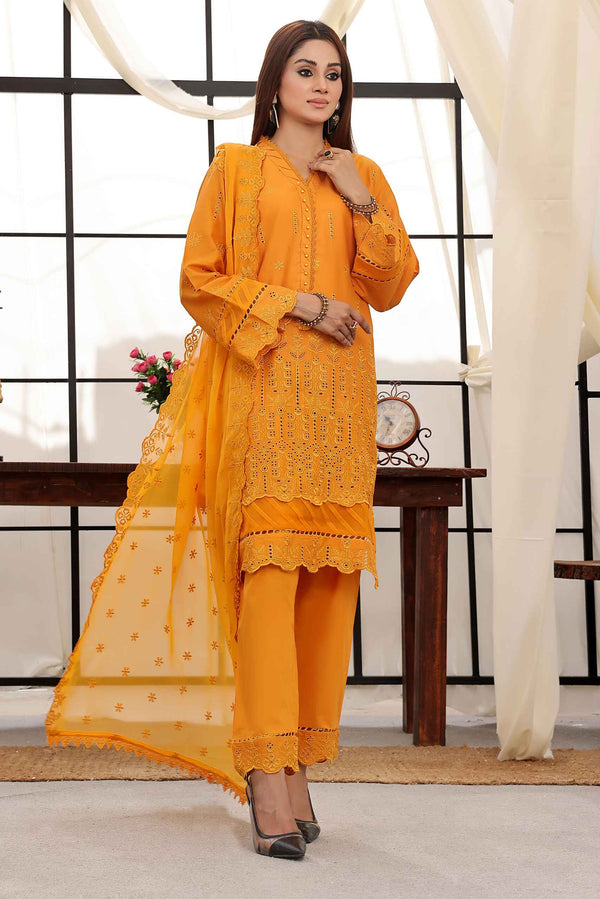 3 Piece Stitched - Fasna-e-Ishq Chikankari Suit ZA-FS-2429