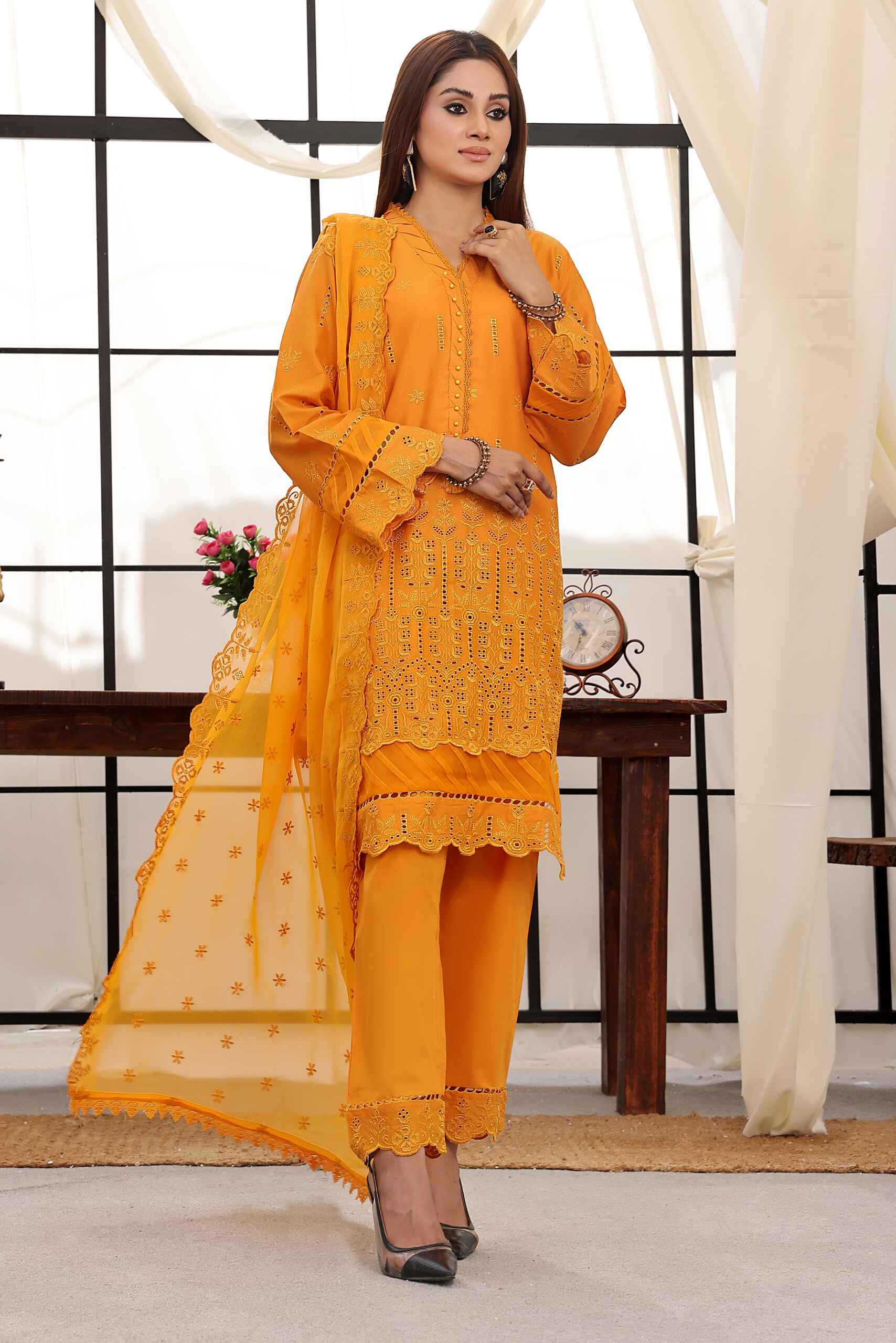 3 Piece Stitched - Fasna-e-Ishq Chikankari Suit ZA-FS-2429