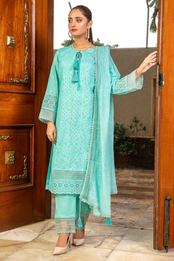 3 Piece Unstitched - Signature Minakari Lawn Suit - SM-110