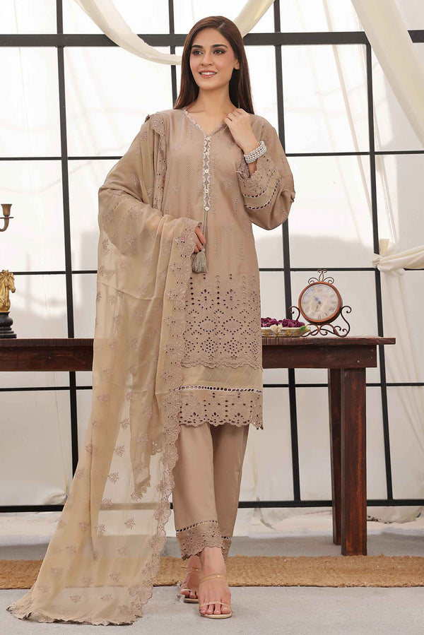 3 Piece Stitched - Fasna-e-Ishq Chikankari Suit ZA-FS-2430