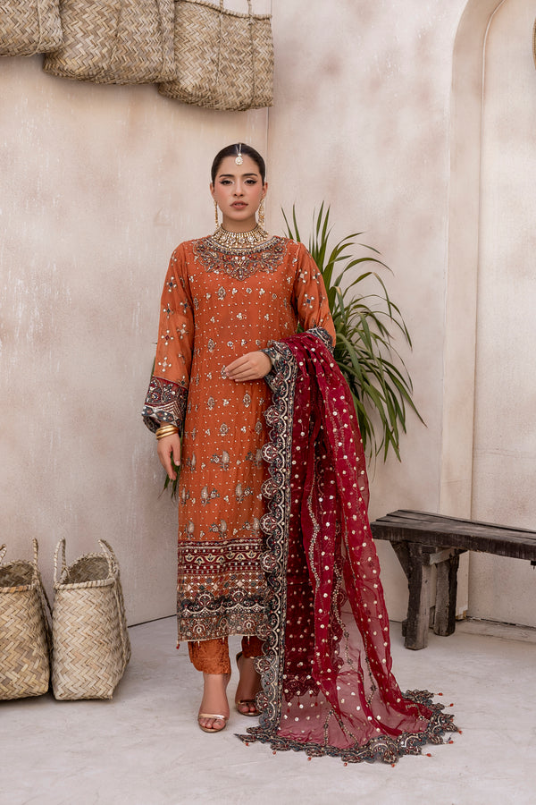 EMBROIDRED CHIFFON ZFHS-004