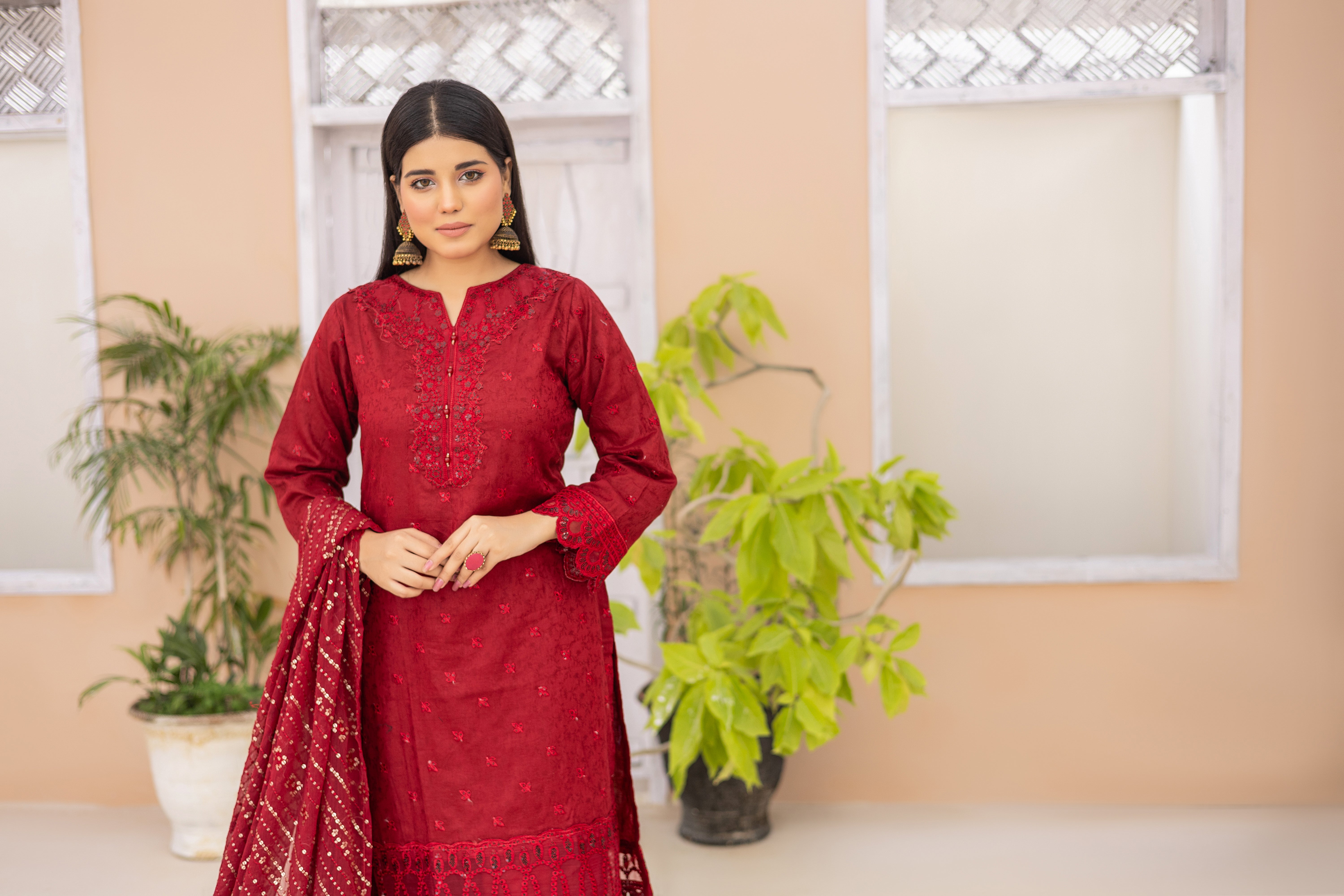 Maheroo-Semi Stitched Lawn