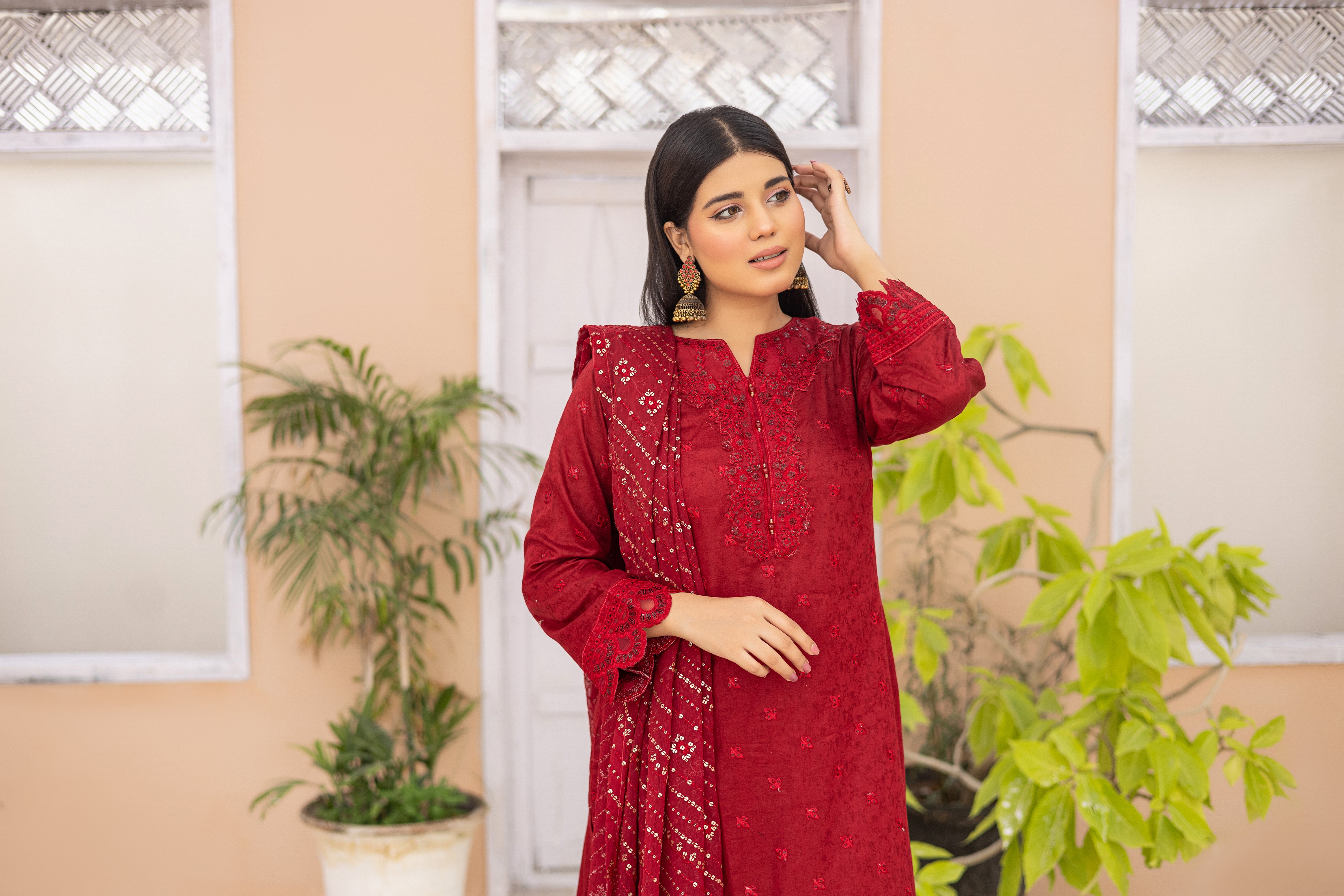 Maheroo-Semi Stitched Lawn