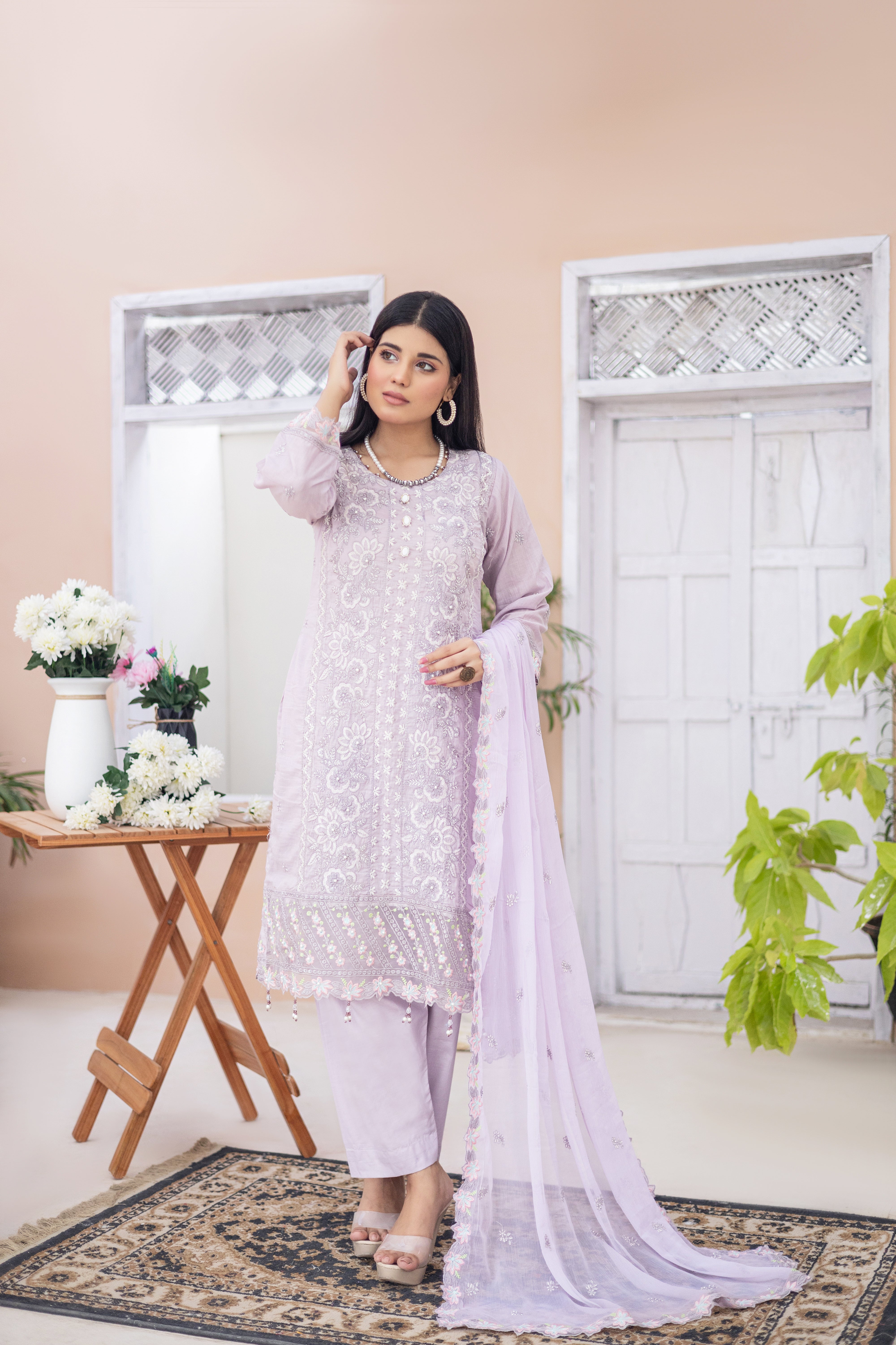 Dhanak-Semi Stitched Lawn