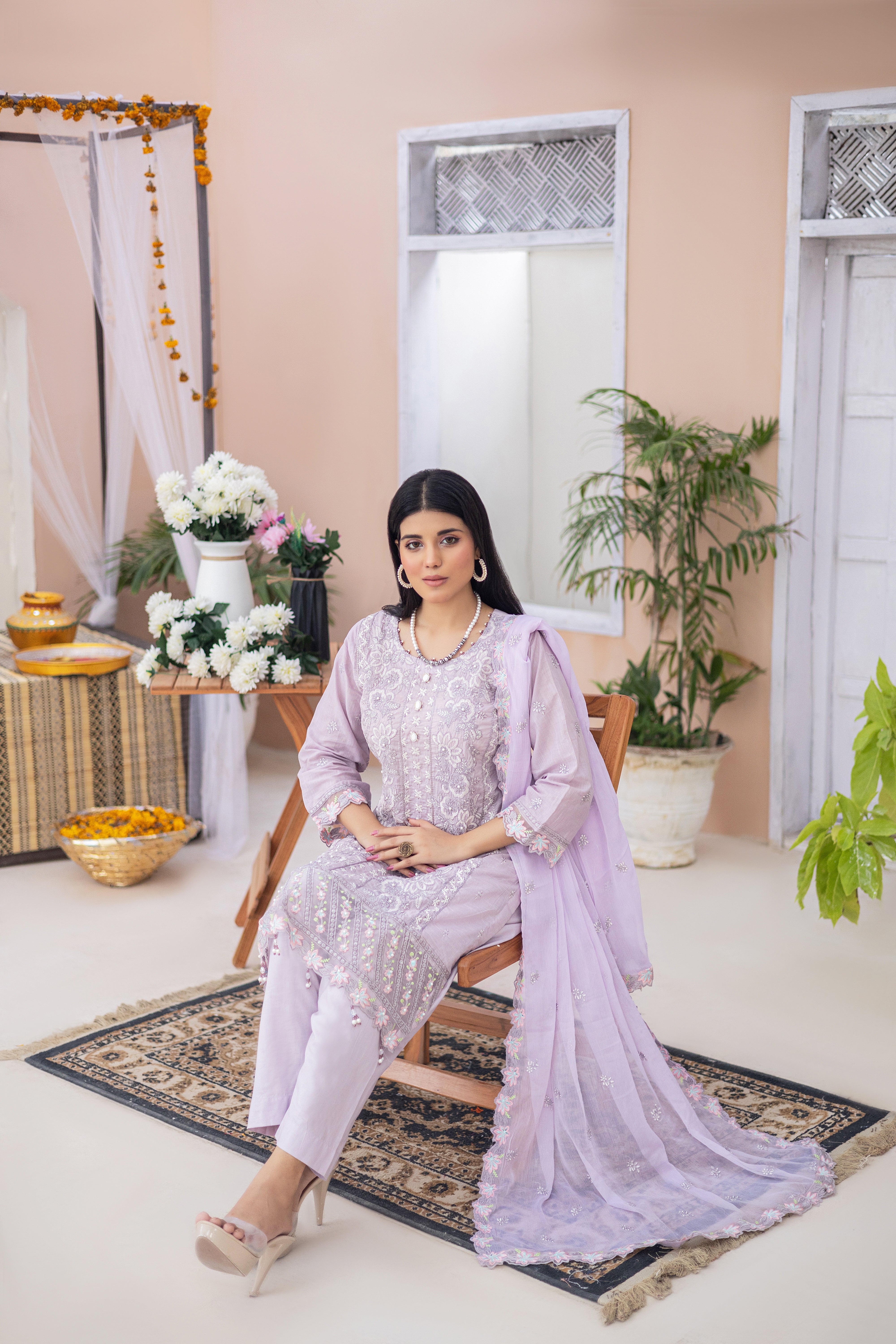 Dhanak-Semi Stitched Lawn