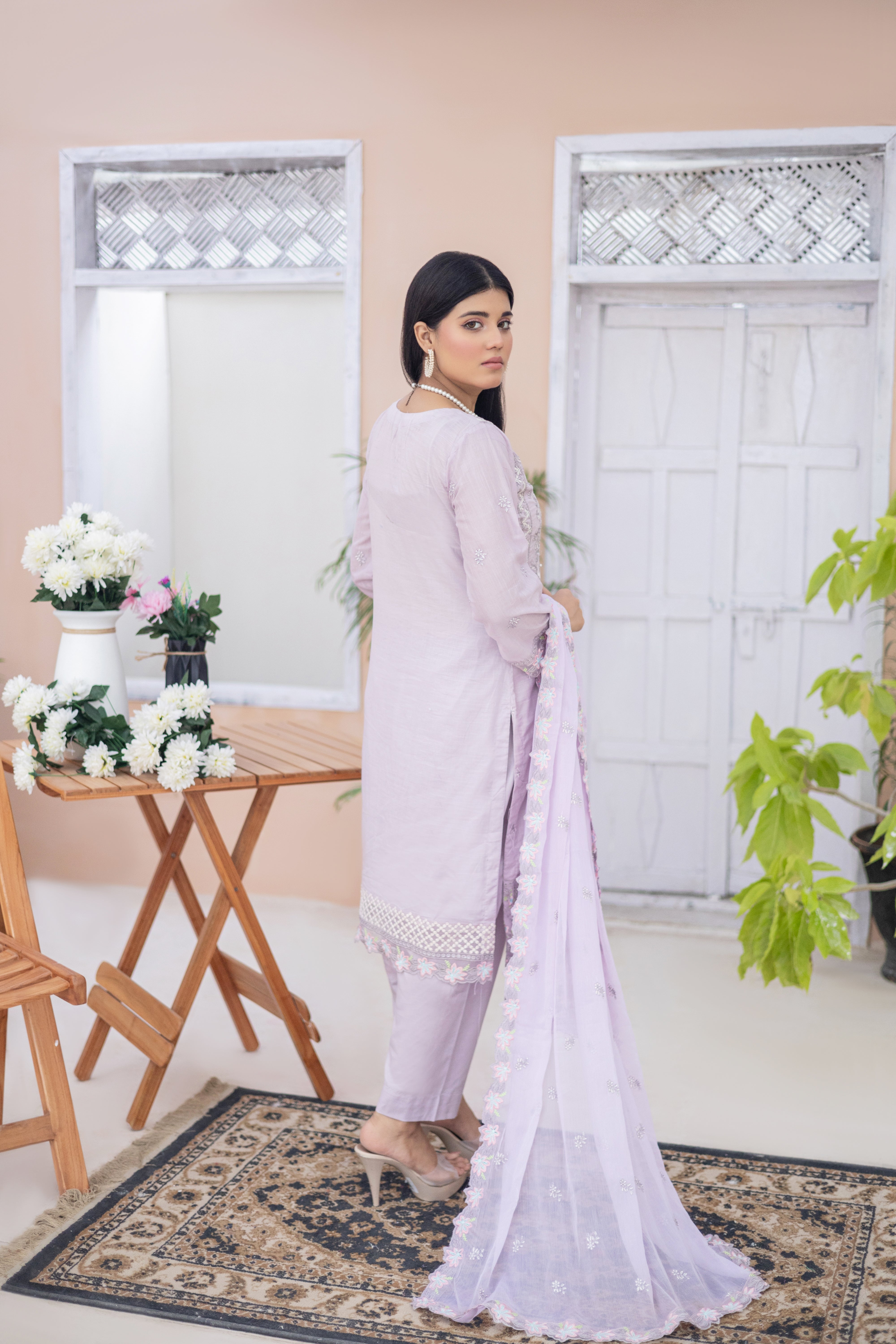 Dhanak-Semi Stitched Lawn