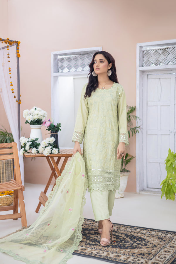 Serene-Semi Stitched Lawn