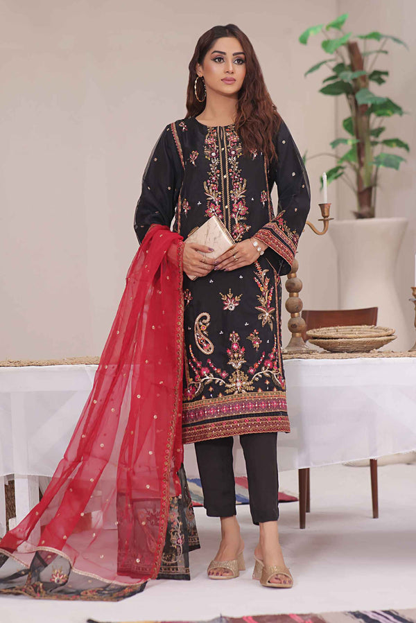 3 Piece Stitched - Vintage Embroidered Organza VEO-01
