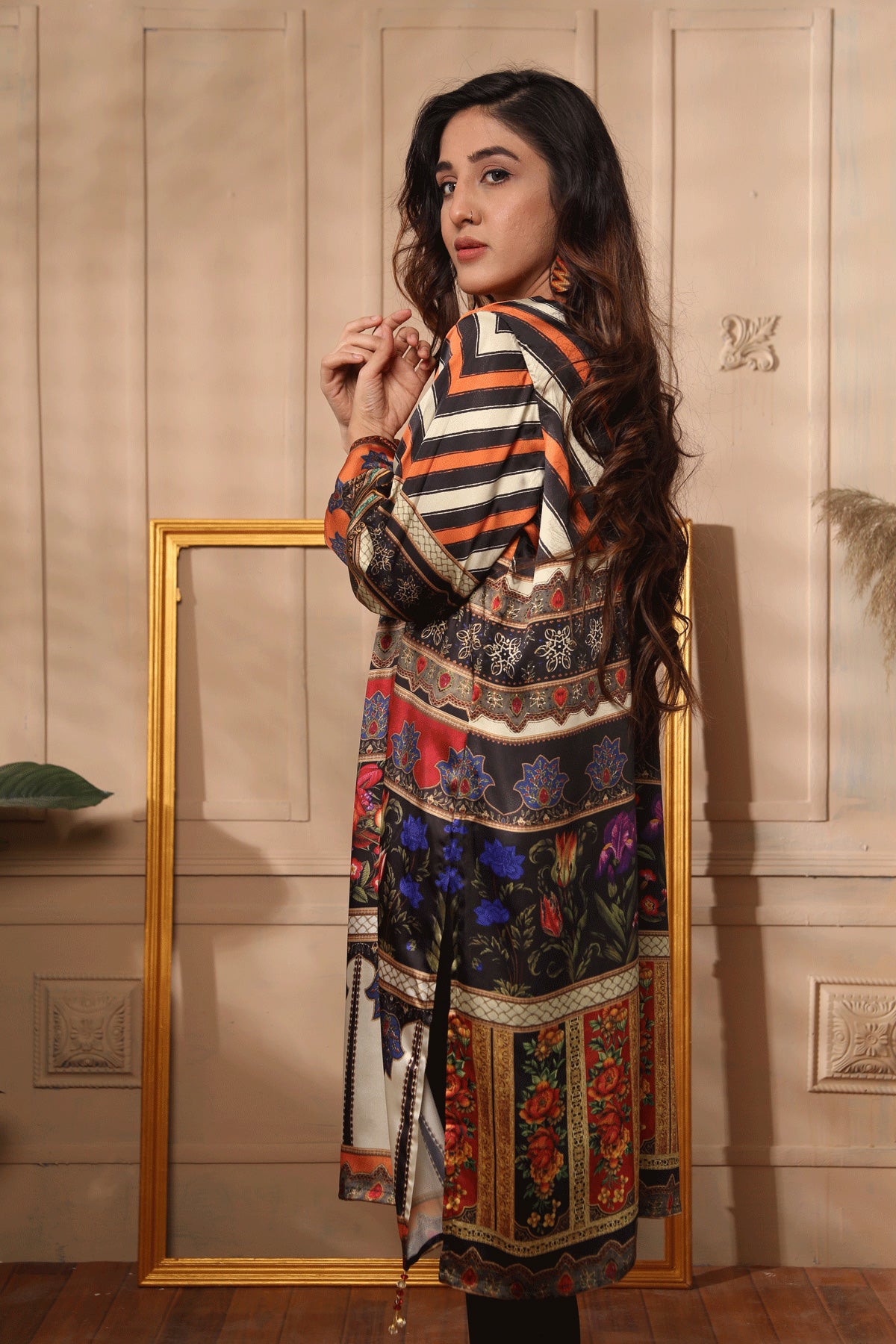Charmeuse Silk Stitched Kurti-003